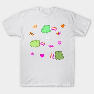 Rotund Lesbian Frogs T-Shirt